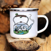 Caravan Printed Camper Mugs Camping Enamel Mug Adventure