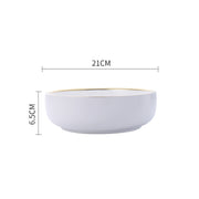 Silver Light Luxury Ceramic Dinnerware With Gold Edge And Silver Edge