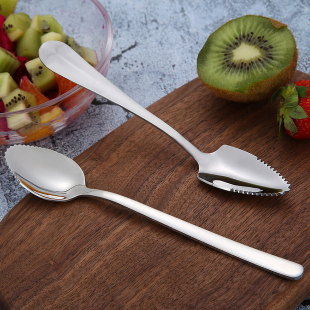 Stainless Steel Fruit Scraping Spoon Baby Food Supplement Tableware