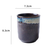 Japanese Style Ceramic Tea Cups Coffee Cups Kiln Pigmented Mugs Creativity Office Teacup Retro Drinkware