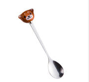 Cute Cartoon Animals Cat Panda Rabbit Coffee Spoon Stirring Spoon Children Soup Coffee Spoons Scoop Dinnerware