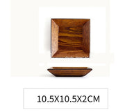 1PCS Square Wooden Plate Set Premium Acacia Wood Cake Plate Dishes Dessert Serving Tray Wood Sushi Plate Dinnerware Tableware