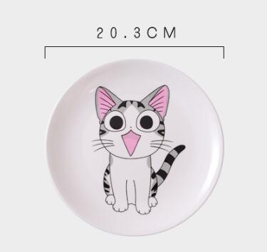 Cartoon Cat Western-style Ceramic Plate