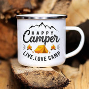 Caravan Printed Camper Mugs Camping Enamel Mug Adventure