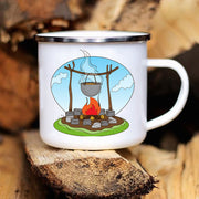 Caravan Printed Camper Mugs Camping Enamel Mug Adventure